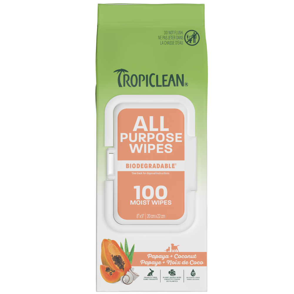 TropiClean All-Purpose Pet Wipes, 100ct