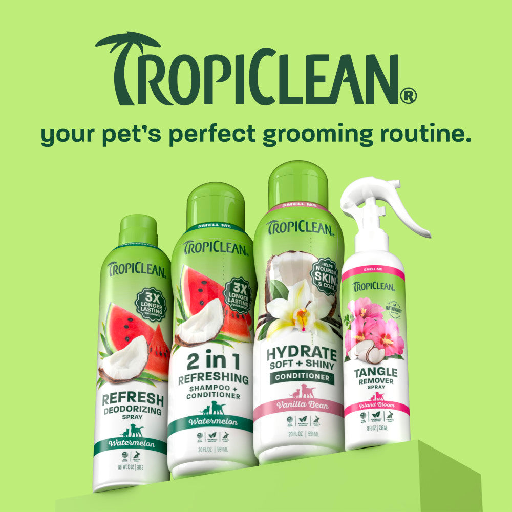TropiClean Hydrate Soft + Shiny Conditioner, 20oz - Lined Cap