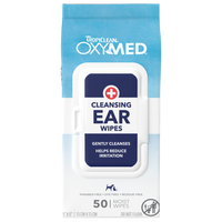 TropiClean OxyMed Cleansing Ear Wipes, 50ct - 4 Pack
