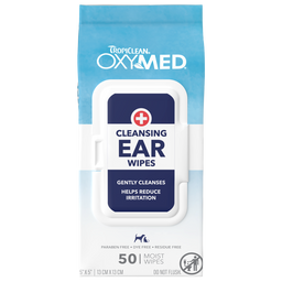 TropiClean OxyMed Cleansing Ear Wipes, 50ct - 4 Pack