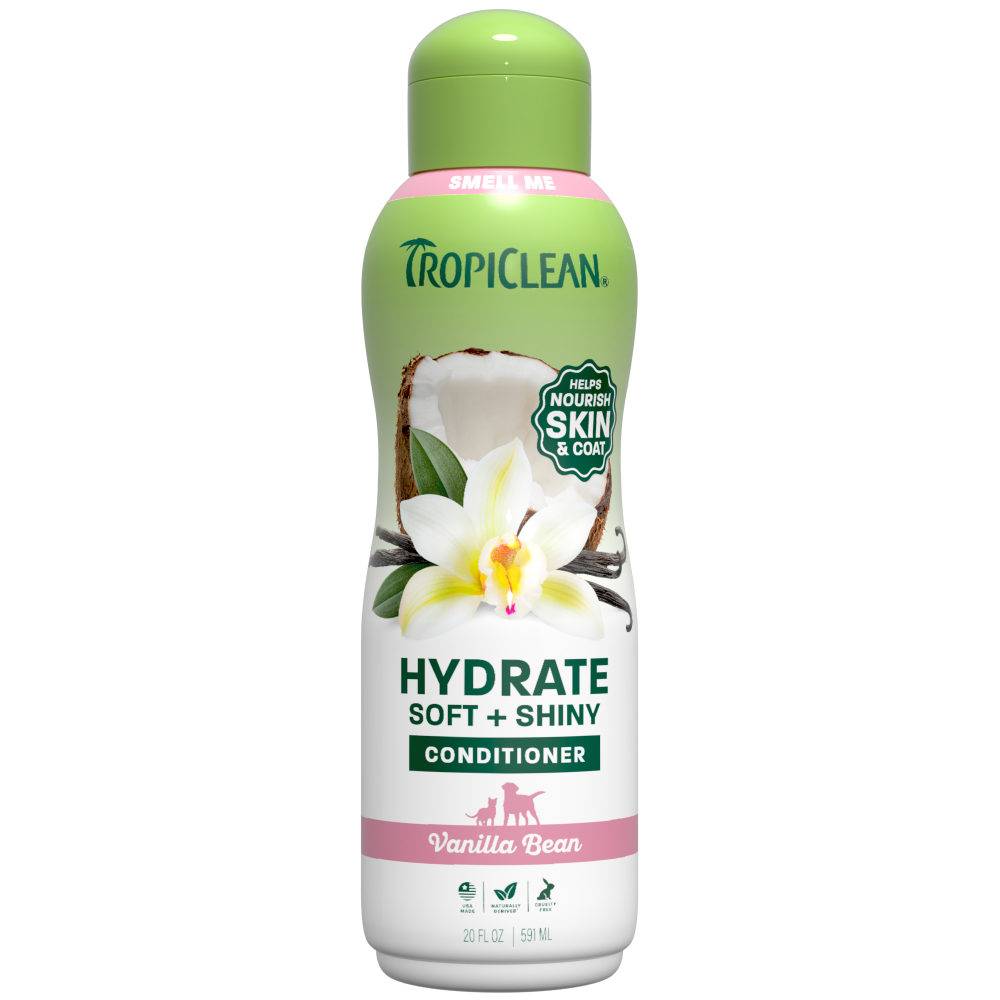 TropiClean Hydrate Soft + Shiny Conditioner, 20oz - Lined Cap