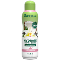 TropiClean Hydrate Soft + Shiny Conditioner, 20oz - Lined Cap