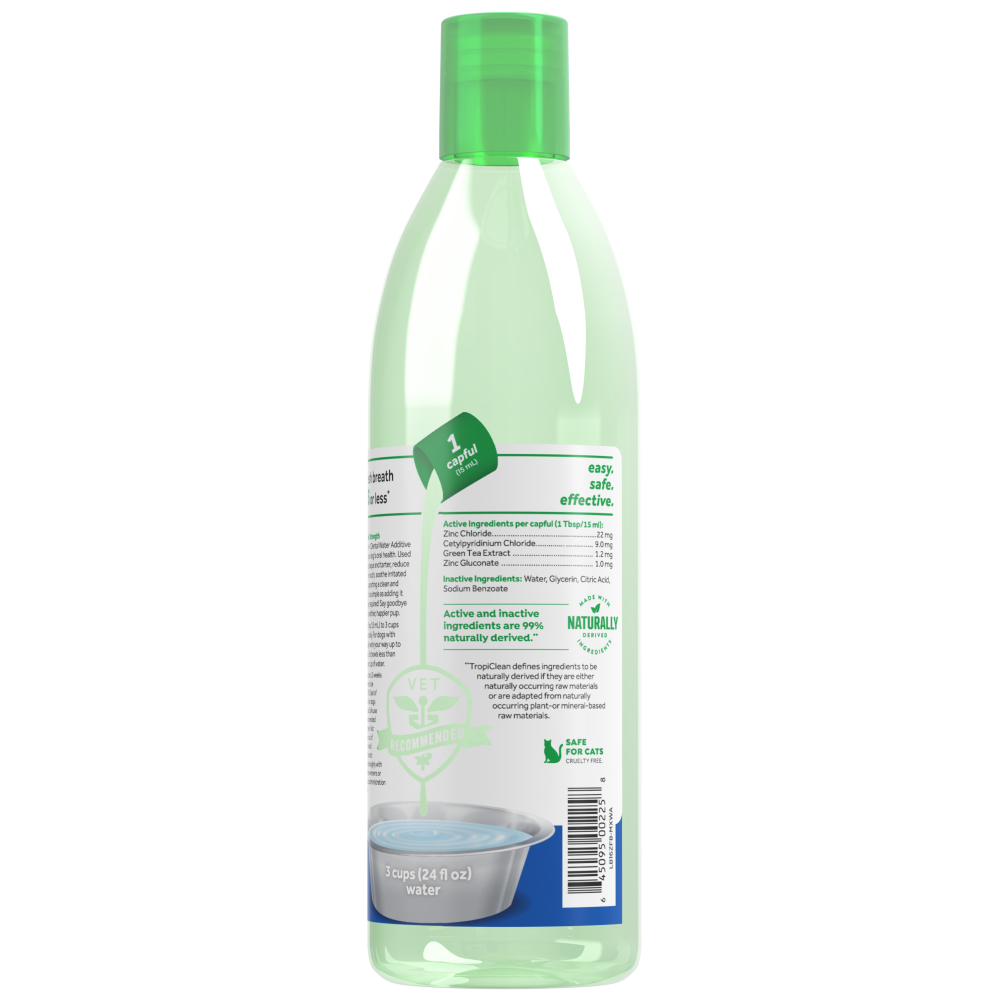TropiClean Fresh Breath Max Strength Dental Water Additive for Dogs, 16oz