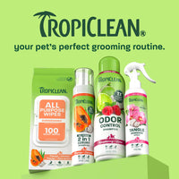 TropiClean Raspberry + Lime Odor Control Pet Shampoo, 20oz - Lined Cap