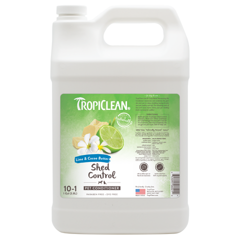 TropiClean Lime & Cocoa Butter Shed Control Conditioner for Pets, 1 gal