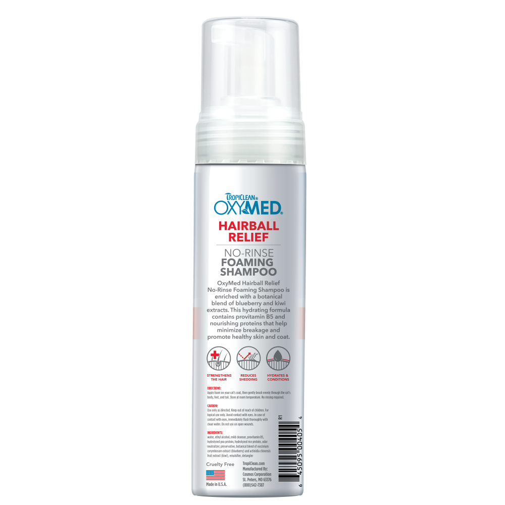 TropiClean OxyMed Waterless Dry Shampoo for Cats, 7.4oz