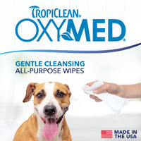 TropiClean OxyMed Soothing Relief Wipes for Pets, 50ct