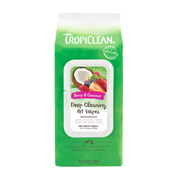 TropiClean Deep Cleaning Pet Wipes, 100ct