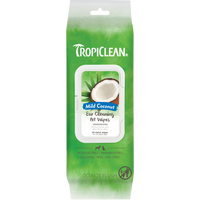 TropiClean Dog & Cat Ear Wipes, 50ct