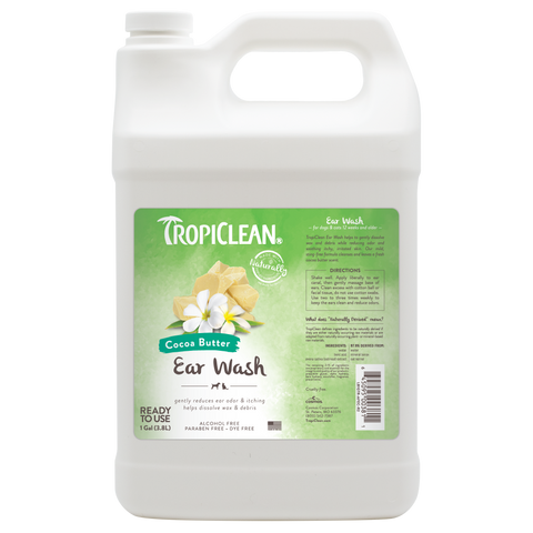 TropiClean Alcohol Free Ear Wash for Pets, 1 gal
