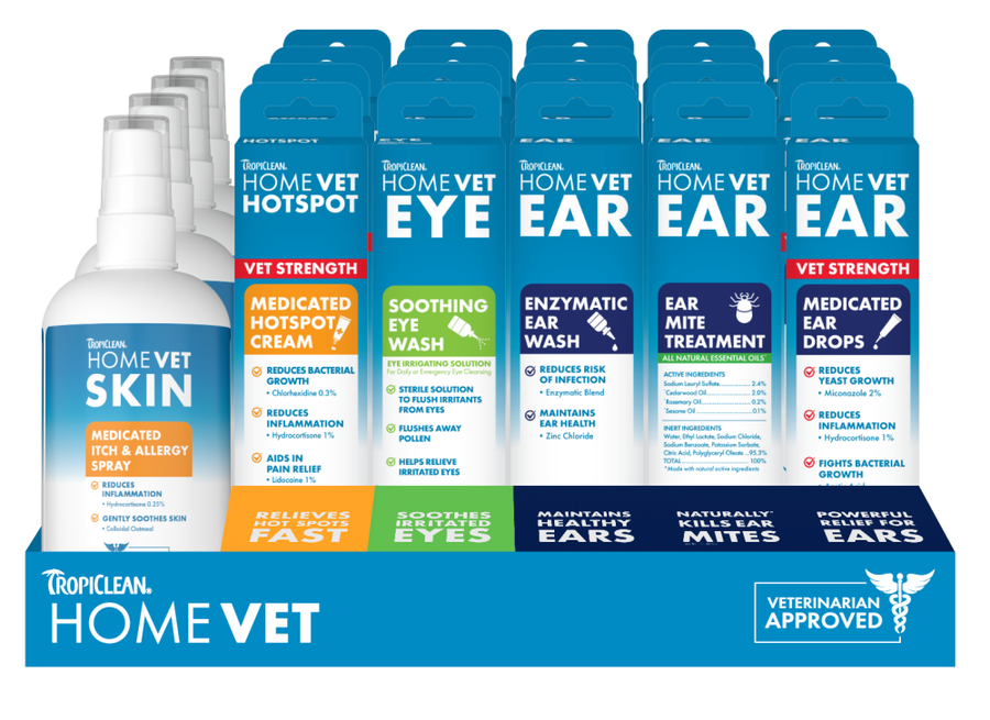 TropiClean HomeVet Display 24PC