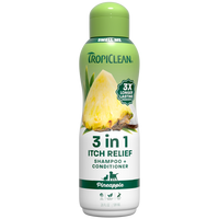 TropiClean Pineapple 3-1 Itch Relief Pet Shampoo & Conditioner, 20oz - Lined Cap