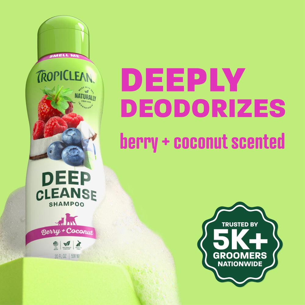 TropiClean Deep Cleanse Shampoo for Pets, 20oz - Lined Cap