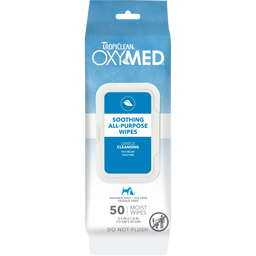 TropiClean OxyMed Soothing Relief Wipes for Pets, 50ct
