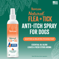 TropiClean Natural* Flea + Tick Bite Relief  Spray, 8oz