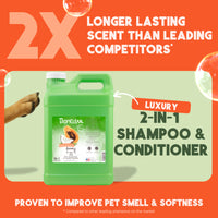 TropiClean Papaya & Coconut Luxury 2-in-1 Shampoo and Conditioner for Pets, 2.5 gal