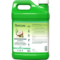 TropiClean deodorizing shampoo 2.5 gallon front.