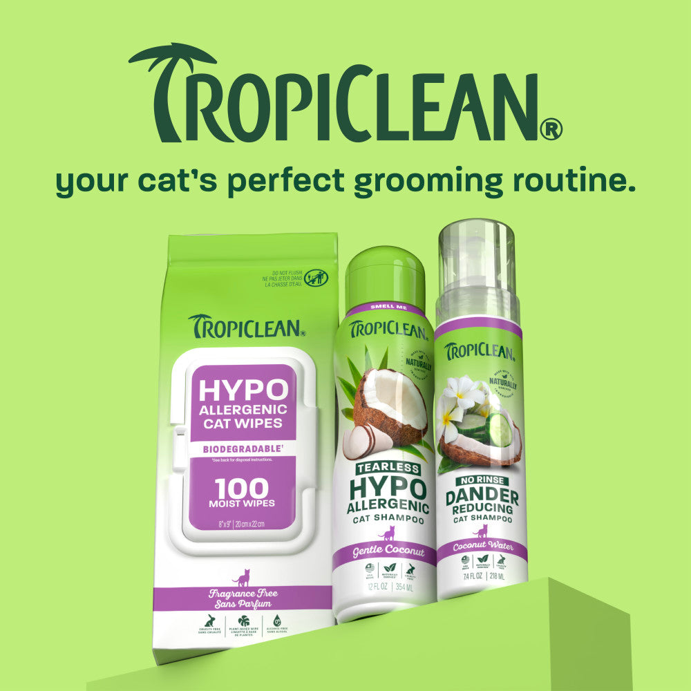 TropiClean No Rinse Dander Reducing Cat Shampoo, 7.4oz