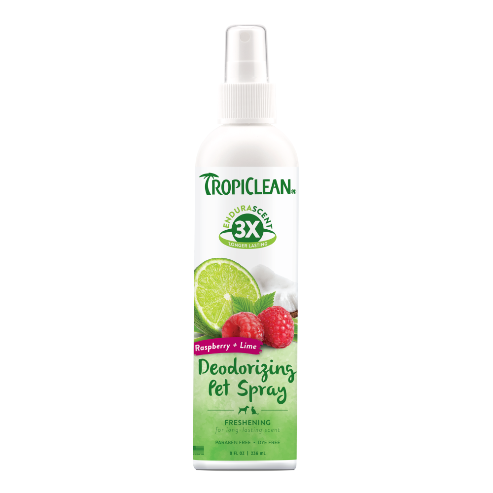 TropiClean EnduraScent Raspberry Lime Deodorizing Spray, 8oz
