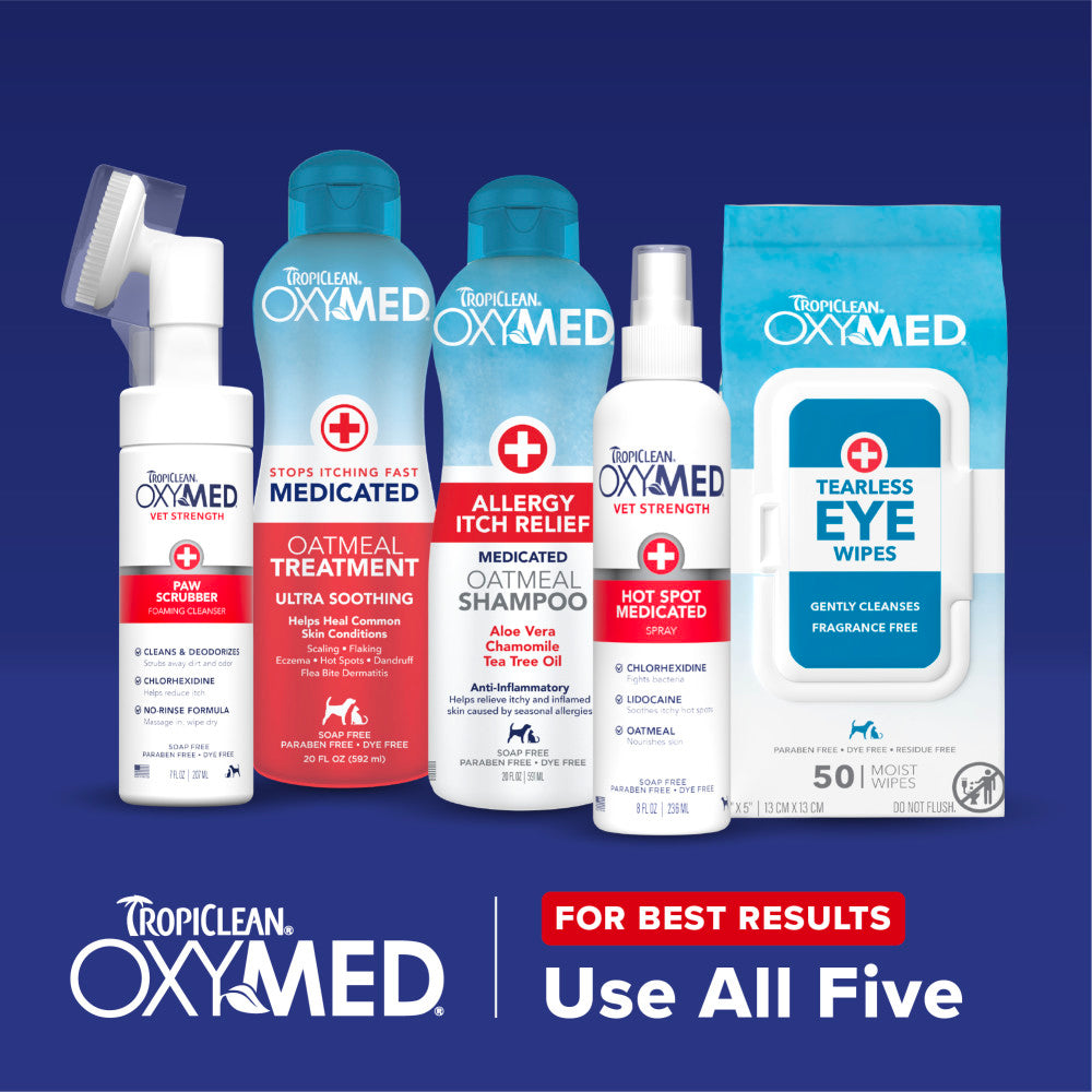 TropiClean OxyMed Tearless Eye Wipe, 50ct - 4 Pack