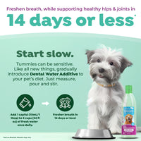 TropiClean Fresh Breath Dental Water Additive Plus Hip & Joint for Dogs, 16oz