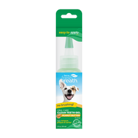 TropiClean Fresh Breath No Brushing Peanut Butter Flavor Clean Teeth Dental & Oral Care Gel for Dogs, 2oz