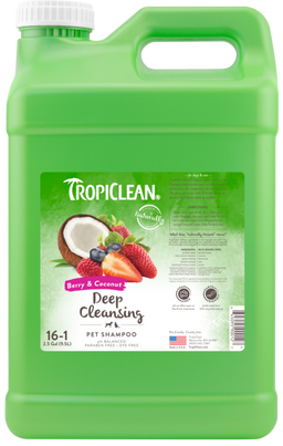 TropiClean Berry & Coconut Deep Cleansing Shampoo for Pets, 2.5 gal