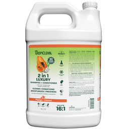 TropiClean Papaya Shampoo 1 gallon bottle front