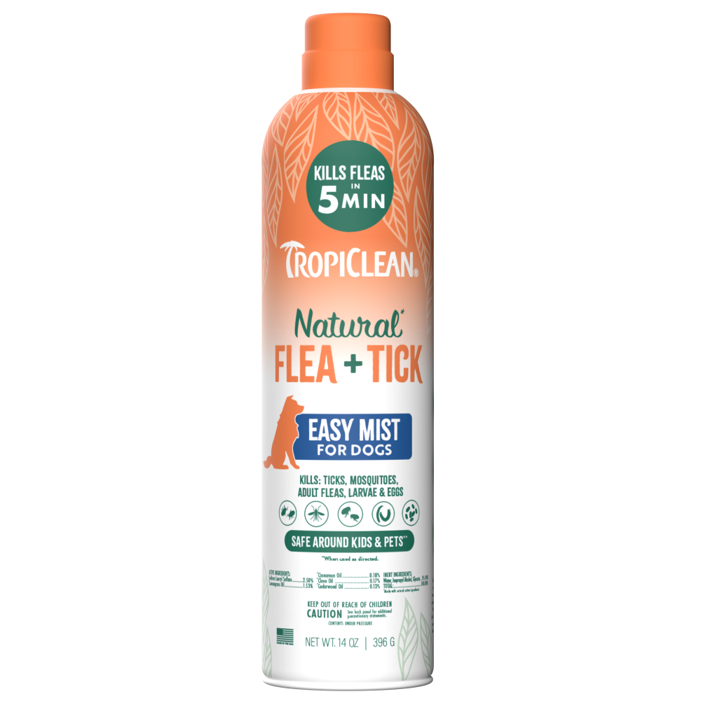 TropiClean Natural* Flea + Tick Dog + Home Easy Mist Spray, 14oz