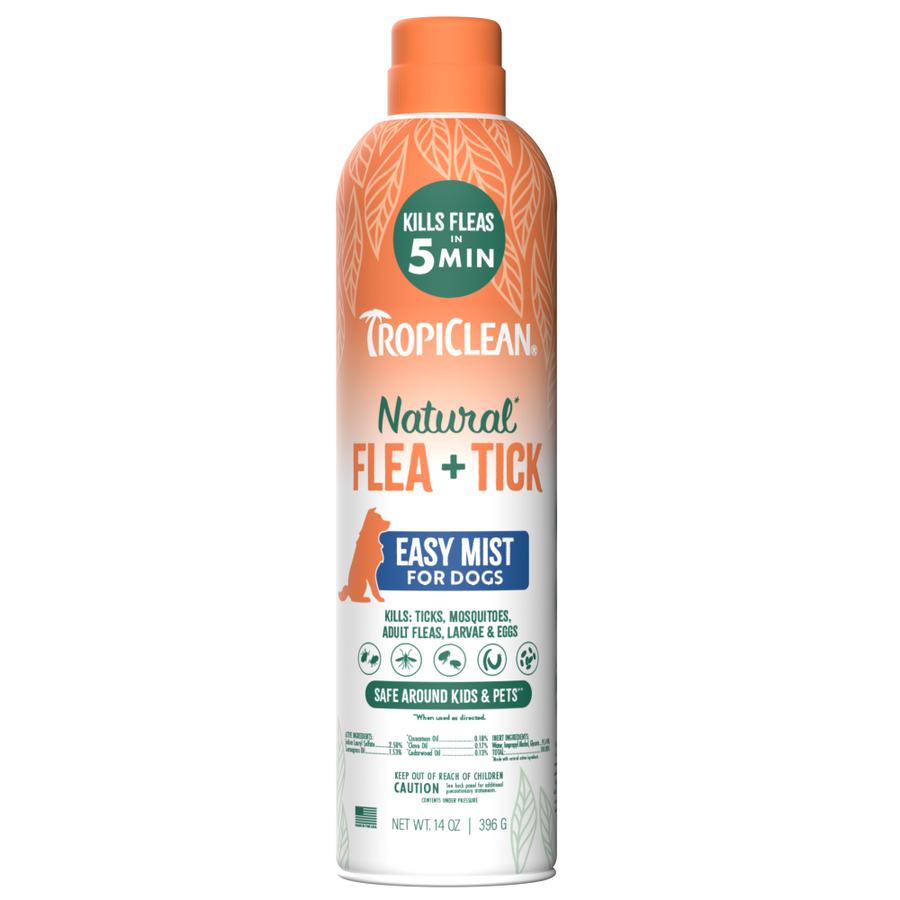 TropiClean Natural* Flea + Tick Dog + Home Easy Mist Spray, 14oz