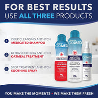 TropiClean OxyMed Medicated Anti itch Spray for Pets, 8oz