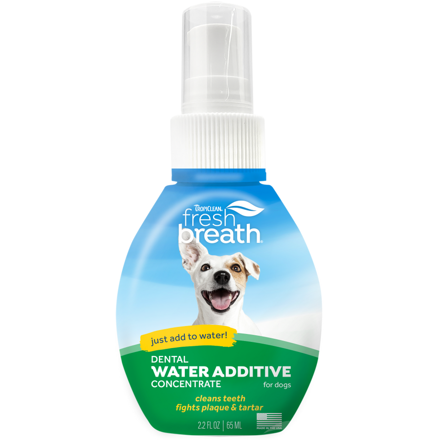 TropiClean Fresh Breath Dog Dental Water Additive Concentrate, 2.2 oz