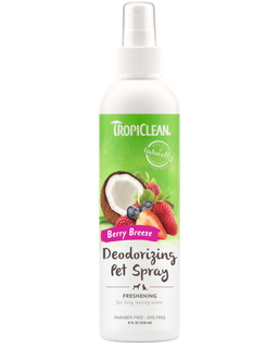 TropiClean Berry Breeze Deodorizing Spray for Pets, 8oz