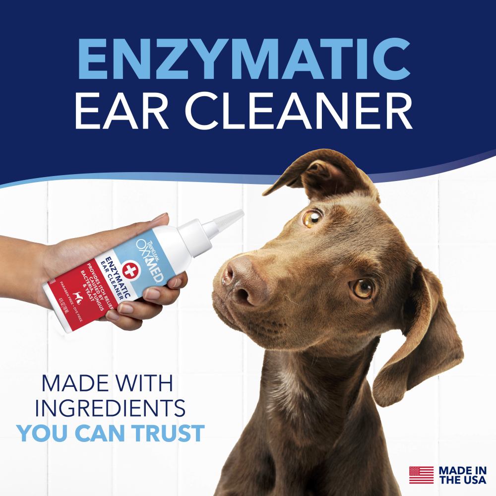 TropiClean OxyMed Enzymatic Ear Cleaner, 4oz