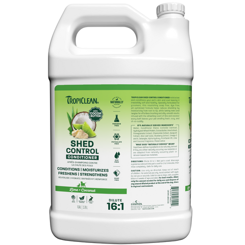 TropiClean Shed control conditioner 1 gallon bottle front